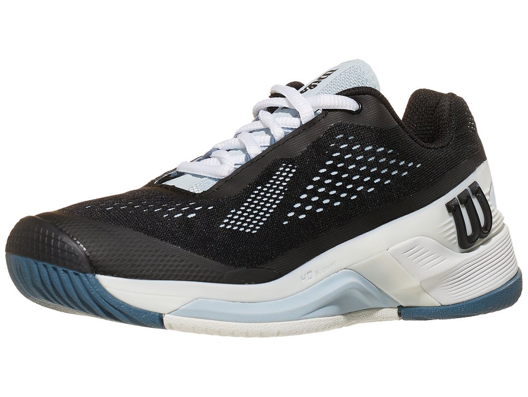 Wilson Rush Pro 4.0 Black/White/Blue Women's Shoe | Tennis Only