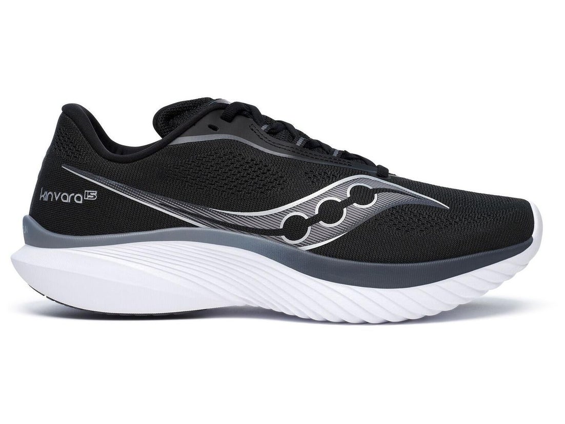 Saucony Kinvara 15 Men's Shoes Black/White | Tennis Only