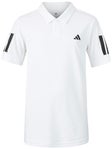 adidas Boy's Core Club 3-Stripe Polo White 13-14