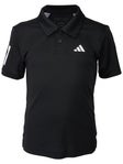 adidas Boy's Core Club 3 Stripe Polo - Black