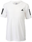 adidas Boy's Core Club 3-Stripe Top White 13-14