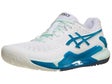Asics Gel Resolution 9 White/Teal Blue Women's Shoes