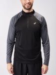 ASICS Men Icon Long sleeve 1/2 Zip LG Black 