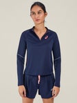 ASICS Womens Match L/S Top Navy SM