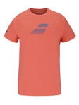Babolat Boy 2025 Exercise T-Shirt Hot Coral 12-14