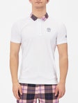 Hydrogen Men's Tartan Zip Tech Polo White/Pink S
