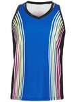 Lucky in Love Girl's Neon Lights Tank Blue SM