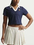 Nike Women's Court Crop Polo Navy M