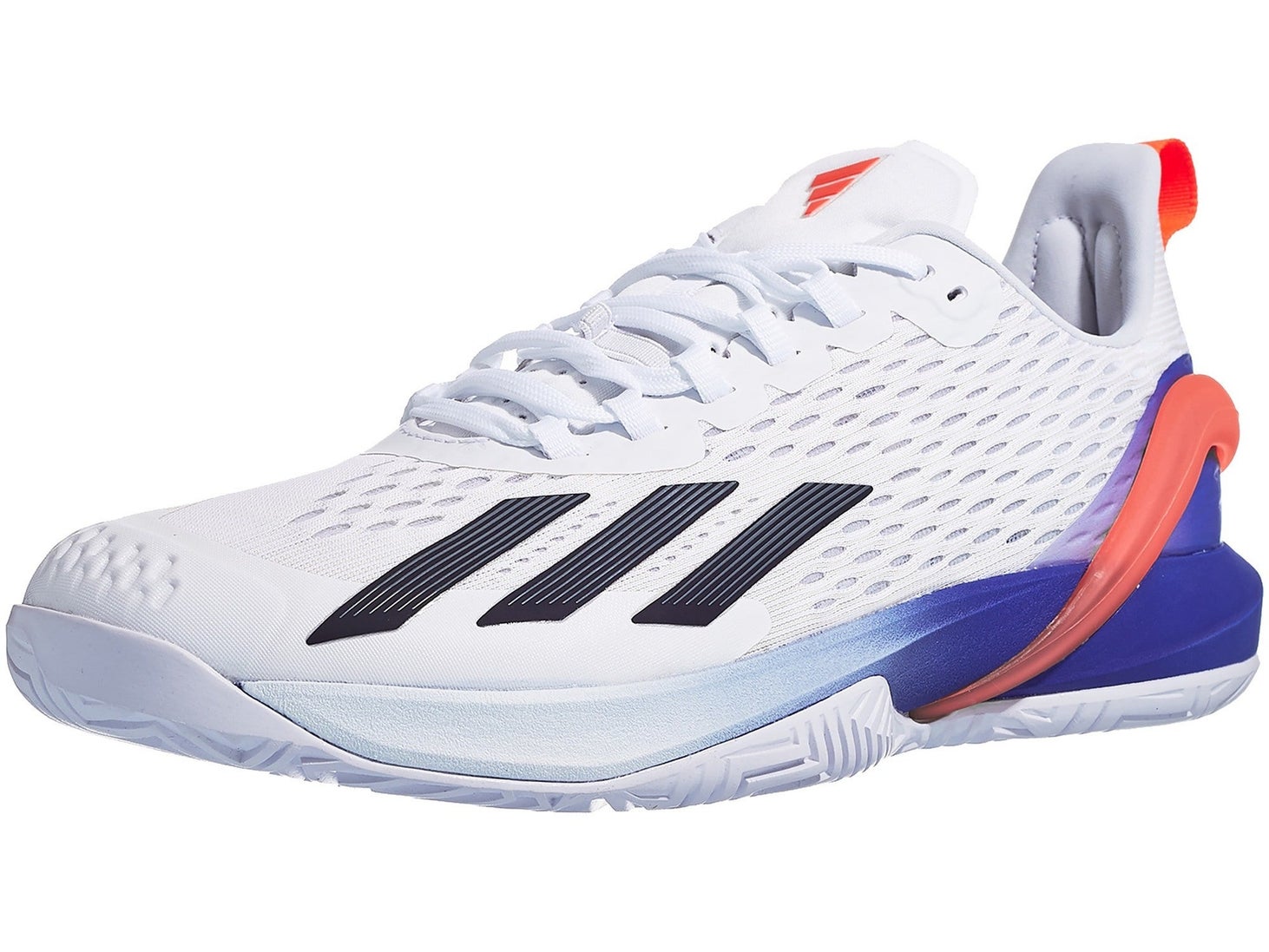 adidas adizero Cybersonic White/Blue/Red Men's Shoe | Tennis Only