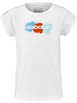 Babolat Girl's Message T-Shirt White 6-8
