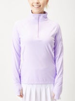 BloqUV Women's Half Zip Top Lavender XS