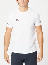 Le Coq Sportif Men's Tennis Crew  White XXL