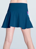 Lucky In Love Girl's Retro Chromo Skirt Navy S