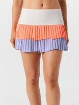 Lucky In Love Wms Lavender Fly Pleat Skirt Multi L