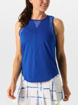 Lucky In Love Wms Shibori Chill Out Tank Blue XS