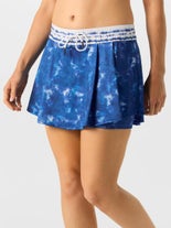Lucky In Love Wms Stripe High Waist Skirt Royal L
