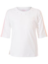 Li Mi Girl Carnival Lights 3/4 Sleeve Stripe Top S