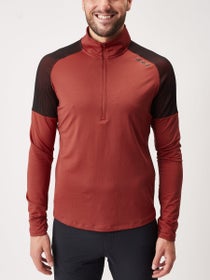 2XU Men's Light Speed 1/2 Zip Chilli Oil/Black 