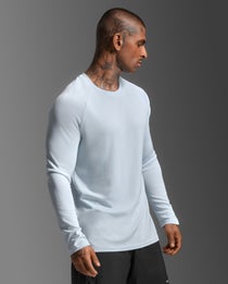 2XU Men's Aero Mesh Long Sleeve Moonstone