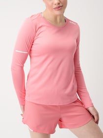 2XU Women's Aero Long Sleeve Pink/White Reflective