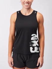 2XU Women's Light Speed Singlet Black White