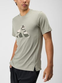 adidas Men's Camo Logo T-Shirt - Pebble