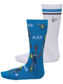 AO Foot-ies Tennis Time 2Pk Socks Gift Box 8-13
