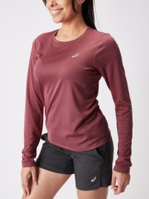 ASICS Women's Silver Long Sleeve Top Brisket Red