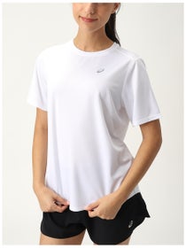 ASICS Women's Silver Short Sleeve Top Brilliant White