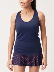 Lucky In Love V-Neck Tennis Tank w/ Built-In Bra - C'est La Vie