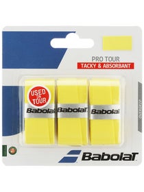 Babolat Pro Tour Overgrips Yellow 3 Pack