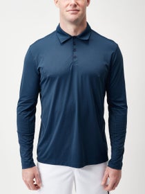 BloqUV Men's Long Sleeve Polo - Midnight Blue 