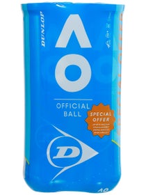 Dunlop Australian Open Extra Duty 4 Ball Can- Twin Pack