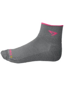 Drymax Trail Running 1/4 Crew Turndown Socks Grey/Pink