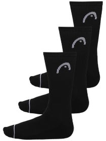 Head Men's Half Cushion Crew Socks 3 Pack - Black