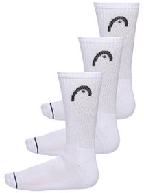 Head Men's Half Cushion Crew Socks 3 Pack - White