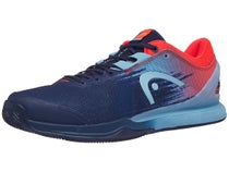 Head Sprint Pro 3.0 CLAY Dark Blue/Red Mens Shoes