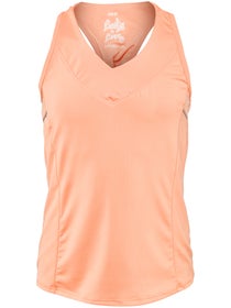 Lucky in Love Girl's Core V-Neck Tank - Orange