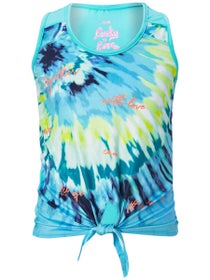 Lucky in Love Girl's Peace Knotted Tank