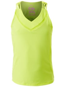 Lucky in Love Girl's Neon Entwine Racerback Tank