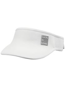 Lucky In Love Women's Stretch Visor - White