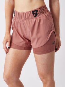 New Balance Women's Relentless 2in1 Short Mineral Red