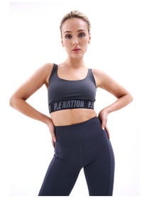 P.E Nation Women's Backcheck Sports Bra Dark Shadow