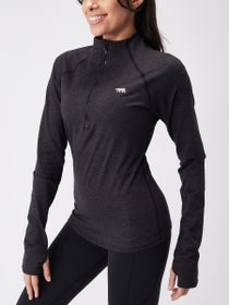 Running Bare Women's Base Camp Zip Running Top Black