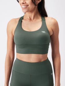 Running Bare Women's No Bounce Thermal Sports Bra Oak