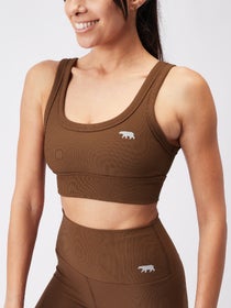 Running Bare Women's No Bounce Thermal Sports Bra Oak