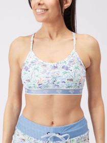 rabbit Women's Strappy Pocket Bra Blue Coral