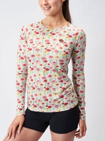 rabbit Women's EZ Tee Long Sleeve Quiet Grey Floral 