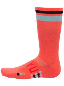 SHYU Racing Half Crew Socks Coral/Sky/Black