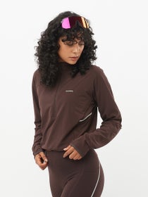 Salomon Women's Sense Aero Hybrid Pullover Coffee Bean